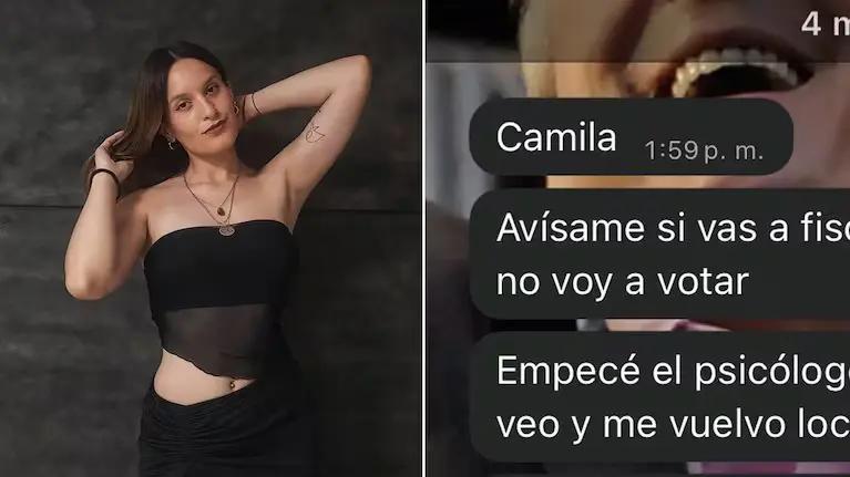 Una joven volvió a su pueblo por las elecciones y recibió un inesperado mensaje de su ex