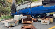 Truck of 'not happy bees' spills onto Clark County road