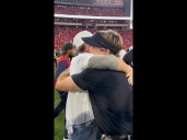 Kirby Smart celebrates win over #5 Ole Miss