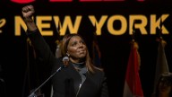 New York AG Letitia James make first public appearance after mortgage fraud indictment at Mamdani rally