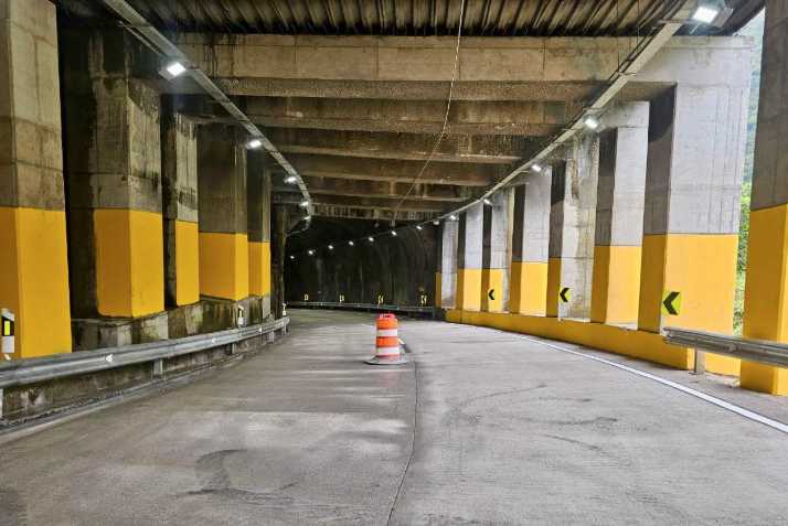 Finalizan trabajos de reparación del túnel de Quebradablanca