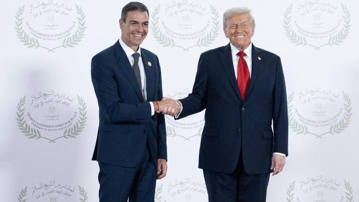 Sánchez saluda por primera vez a Trump, que elogia el "fantástico trabajo" de España en la cuestión de Gaza