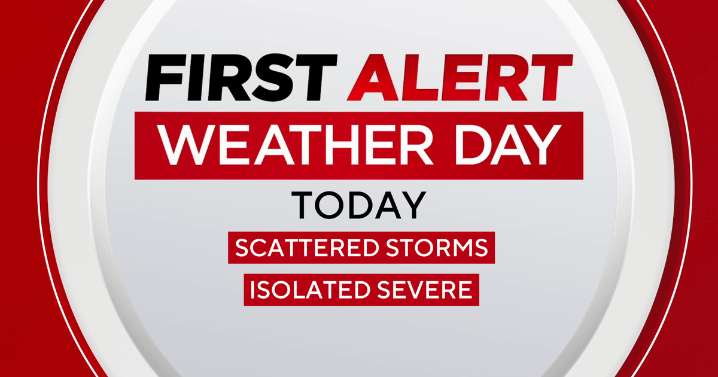 First Alert Weather Day on Saturday for scattered, disruptive rain