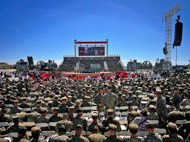 Live artillery fired across I-5 during amphibious assault landing at Camp Pendleton
