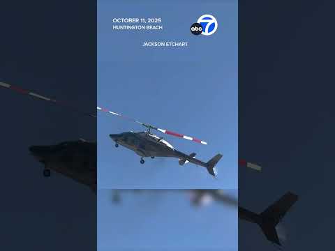 Shocking video shows helicopter crash in Huntington Beach
