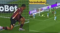 Edison Flores se perdió el 2-0 en la línea del área de Cristal tras un gran pase de Carabalí