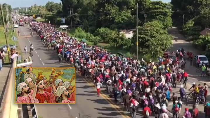 Uh-Oh: The Migrant Caravan Just Announced A Plan To March Around The US Seven Times Blowing Trumpets