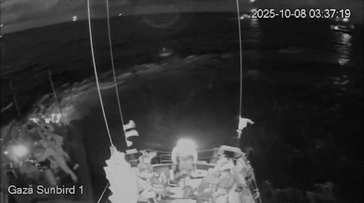 Israeli military intercepts another flotilla heading to Gaza and detains scores of activists