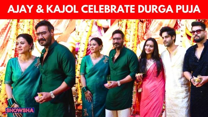 Ajay Devgn & Kajol Look Adorable As They Celebrate Durga Puja Together With Daughter Nysa I WATCH