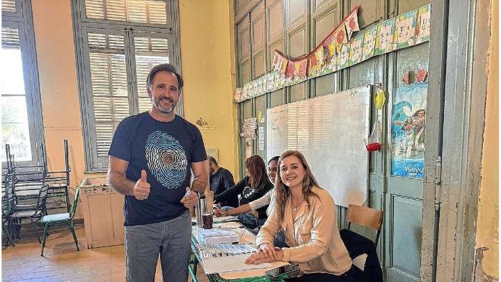 Joaquín Benegas Lynch votó en La Paz y reafirmó su compromiso con la libertad