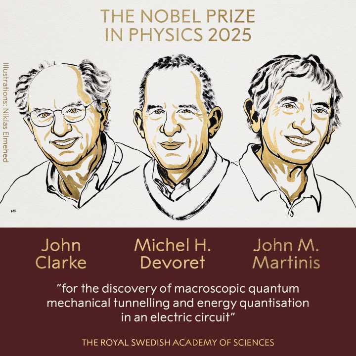 Premio Nobel de Física para tres científicos que desafiaron la mecánica cuántica
