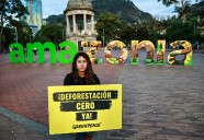 El arte se convierte en acción: Greenpeace instala en Bogotá las letras ‘AMAZONÍA’ en su defensa