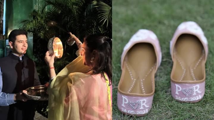 Mom-to-be Parineeti Chopra marks Karwa Chauth with personalised jutti and husband Raghav Chadha