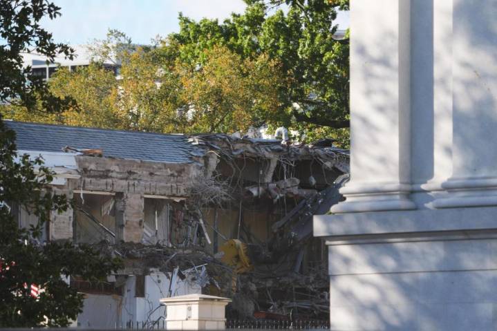 The White House starts demolishing part of the East Wing to build Trump’s ballroom