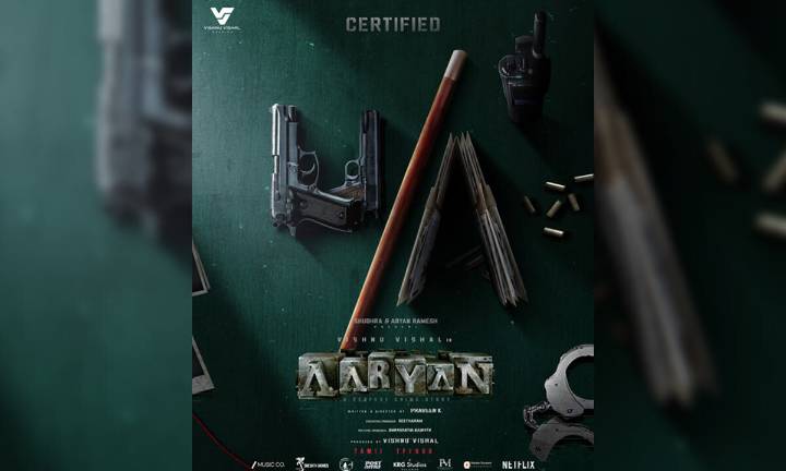 Censor Board clears Vishnu Vishal's investigative thriller 'Aaryan' for release with U/A certificate
