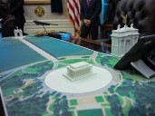 Models for possible new Washington monument spotted on Trump's desk