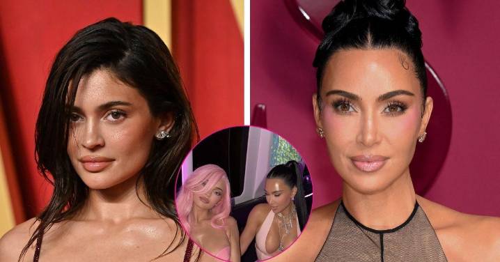 Kylie Jenner and Kim Kardashian Nearly Spill Out of Their Latex Dresses: Hot Photos