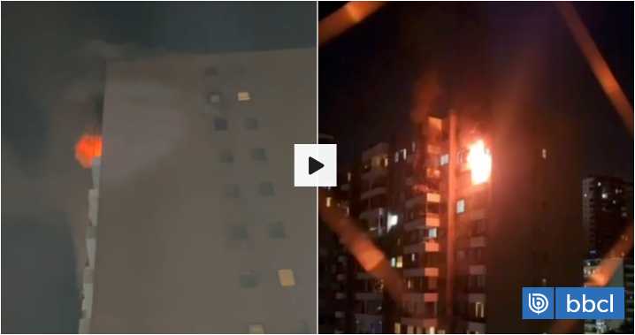 Más de 200 residentes de un edificio fueron evacuados por incendio en Santiago