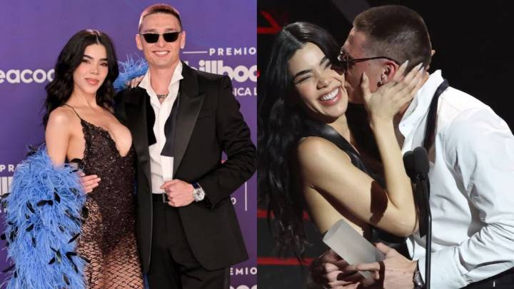Peso Pluma y Kenia Os se roban la noche de los Premios Billboard con un emotivo beso