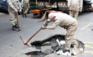 ¡No fue socavón! Reparan hundimiento en la colonia del Valle