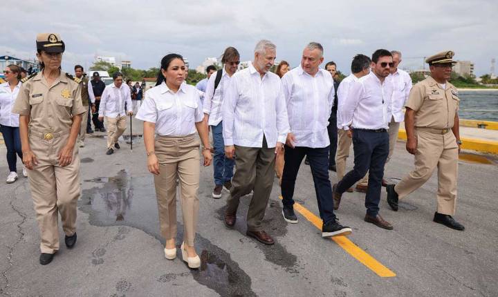 Recibe Blanca Merari a una delegación de la Unión Europea interesada en el aprovechamiento del sargazo