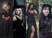 Ideas fáciles para Halloween con un vestido negro del armario