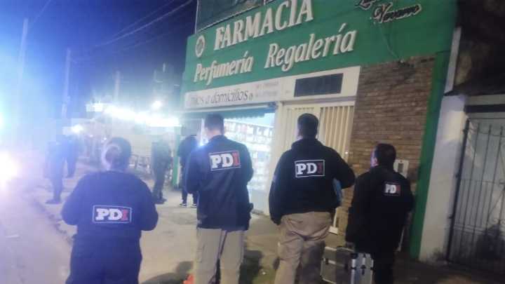Balacera en Empalme Graneros: joven en bicicleta disparó contra una farmacia