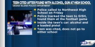 Teen cited after found with alcohol, gun at high school