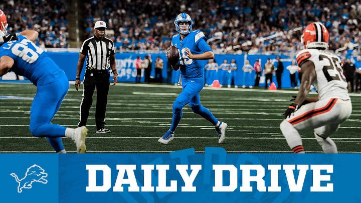 THE DAILY DRIVE: How Detroit Lions QB Jared Goff's pocket moves helped blunt Browns' pass rush