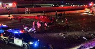 Violent crash as medical helicopter plunges onto Sacramento highway; 3 in critical condition