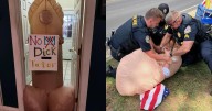 Giant penis wearing protestor charged by Fairhope police