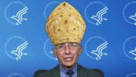 Fauci Dons Funny Hat, Declares Himself To Be Pope Of Science