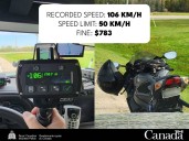 Motorcycle caught going more than double the speed limit in Steinbach