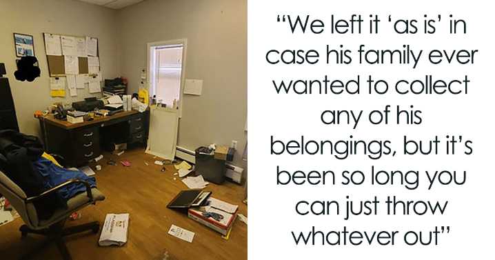 Guy Gets New Job, His Welcome “Gift” Is Cleaning Out Deceased Coworker’s Office Frozen In Grime