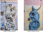 Court halts $850,000 installation of 2 large statues of Catholic saints at Mass. building