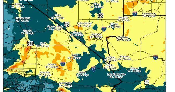 High winds Friday could create hazardous boating conditions on Lake Havasu; cooler, sunny weekend forecast