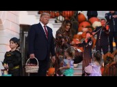 LIVE: Trump and first lady Melania host trick-or-treaters at the White House