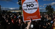 Anti-immigration and counter-protesters on the march