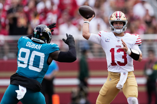 Brock Purdy de 49ers queda fuera por 3er juego seguido; Mac Jones será titular ante Falcons