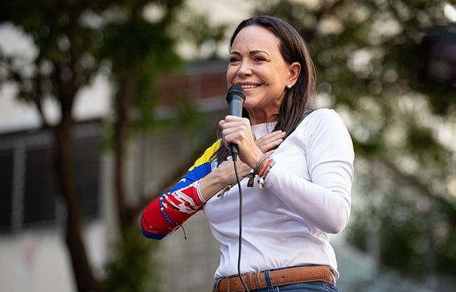 Dan Nobel de la Paz a la líder opositora de Venezuela María Corina Machado