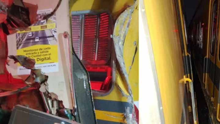 Impactantes imágenes del choque de dos trenes en una estación en Argentina: el accidente dejó heridos