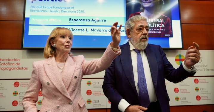 Esperanza Aguirre respalda la hoja de ruta de Mazón para seguir al frente de la Generalitat Valenciana tras la dana