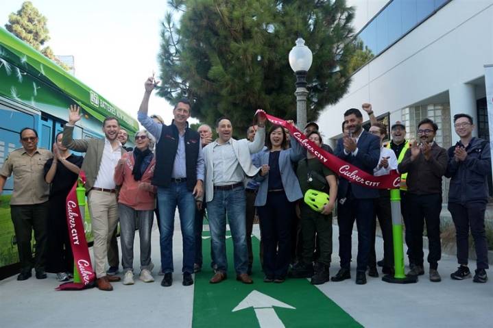 Culver City Completes Major Bus and Bike Lane Upgrade Near E Line Station