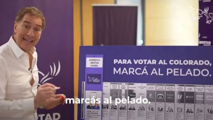 "Para votar al colorado, marcás al pelado": el ridículo spot de La Libertad Avanza