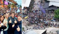 Foto con un dron: la IA estima que 2400 personas se reunieron en el acto de Milei en Yerba Buena