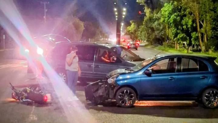 Motociclista herido luego de chocar en Constituyentes