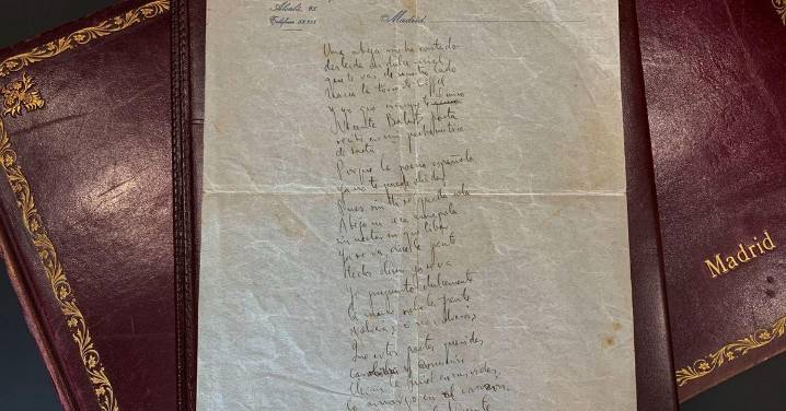 Sale a subasta en París un poema de García Lorca que podría alcanzar los 20.000 euros