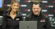 Tony Stewart jokes about sleeping on the couch if he wins drag race against wife Leah Pruett