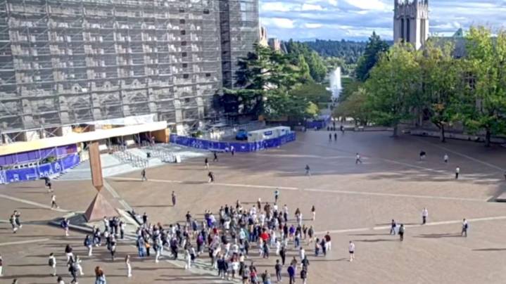 Hundred UW students, professor chase self-professed Nazi sympathizer after lecture interruption