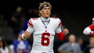 Jaxson Dart's mom draws attention as Giants take on Saints